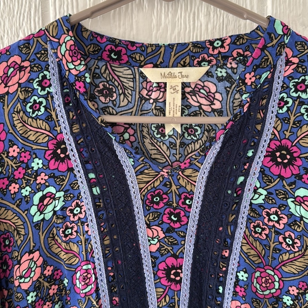 Matilda Jane floral shift dress medium boho - Picture 5 of 7